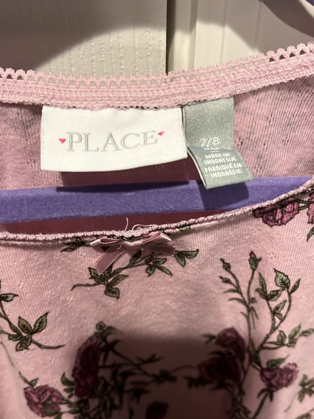Children’s Place Floral Long-Sleeve Top size 7/8 - Picture 2 of 6
